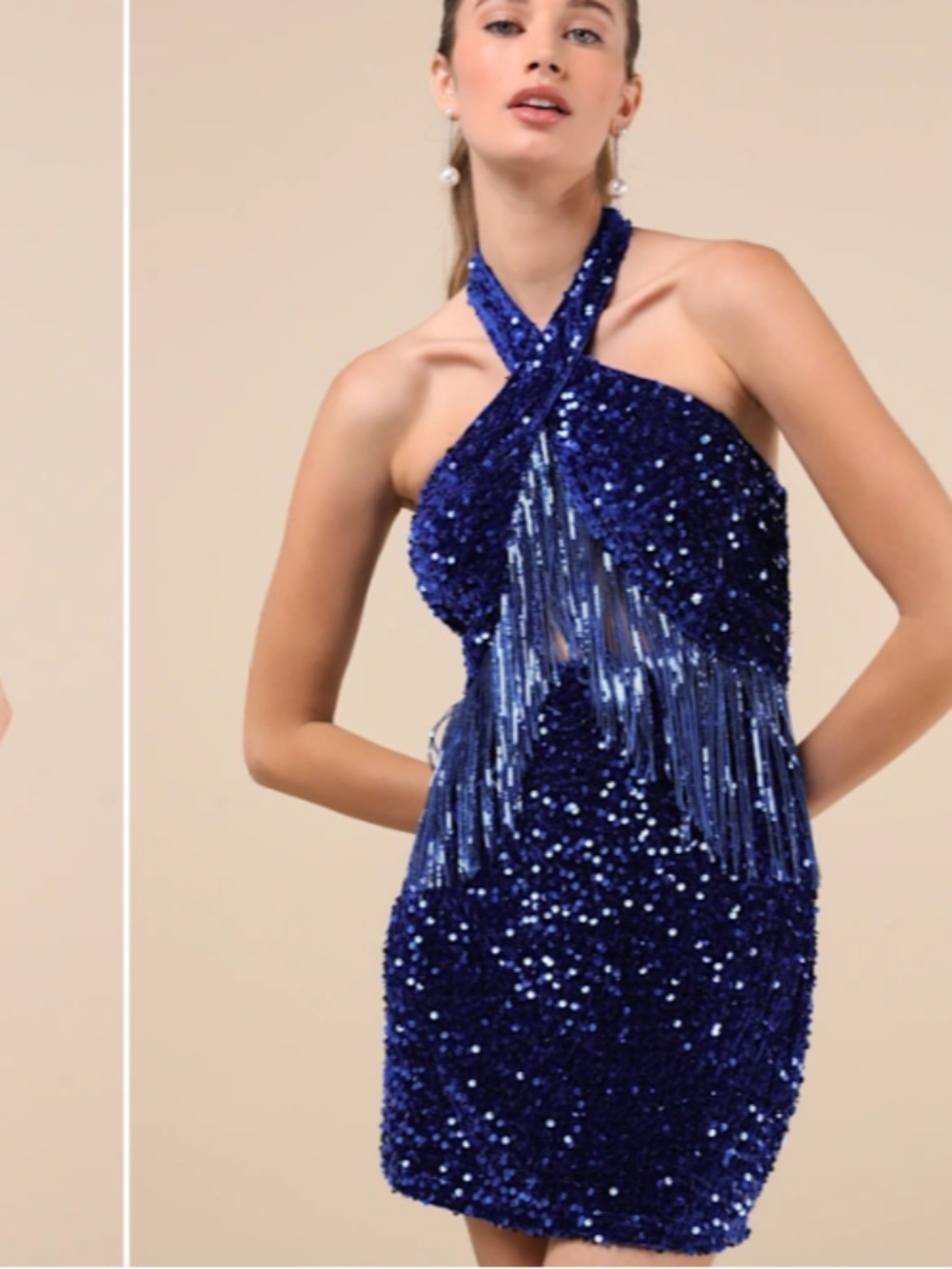 LULUS Sexy Chic Floral Wedding Prom Cocktail Party Flirty Sparkly Mini Dress
